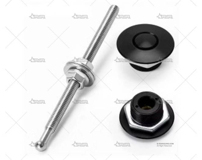 CIERRE PUSHCLIP BOTÓN ( NEGRO ) x2 BRAND R