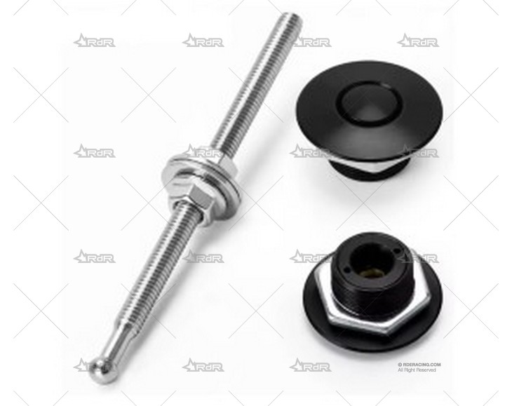 CIERRE PUSHCLIP BOTÓN ( NEGRO ) x2 BRAND R