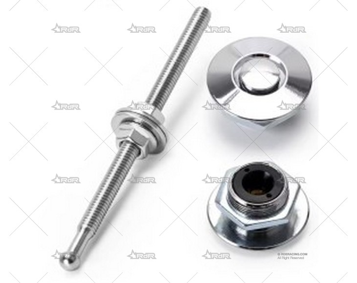 CIERRE PUSHCLIP BOTÓN ( PLATA ) x2 BRAND R