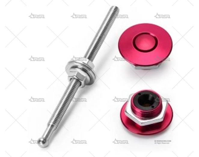 CIERRE PUSHCLIP BOTÓN ( ROJO )  x2 BRAND R
