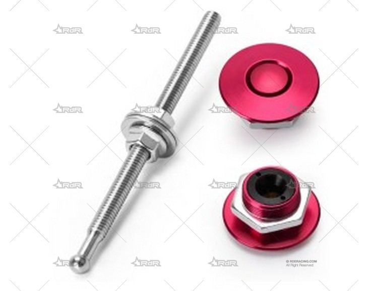 CIERRE PUSHCLIP BOTÓN ( ROJO )  x2 BRAND R