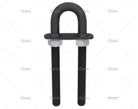 CANCAMO DELUXE NEGRO LARGO 16mm INOX 316