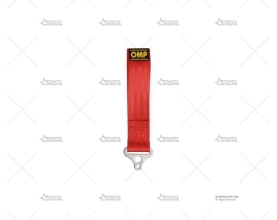 CORREA REMOLQUE OMP 5X135 M15 ROJA (FIA) OMP