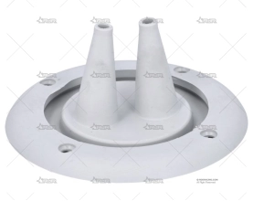 PASACABLES DOBLE SALIDA GRIS