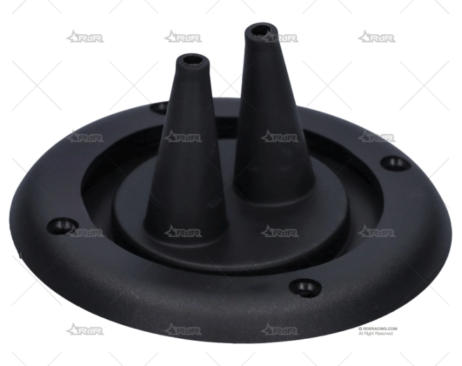 PASACABLES DOBLE SALIDA NEGRO