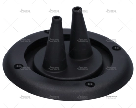 PASACABLES DOBLE SALIDA NEGRO