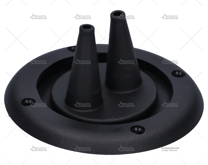 PASACABLES DOBLE SALIDA NEGRO