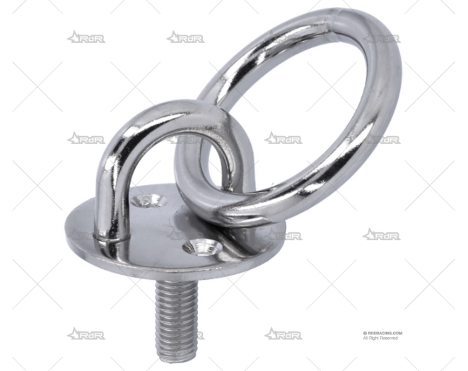 PLATINA REDONDA C/ANILLA INOX 304 SS M10