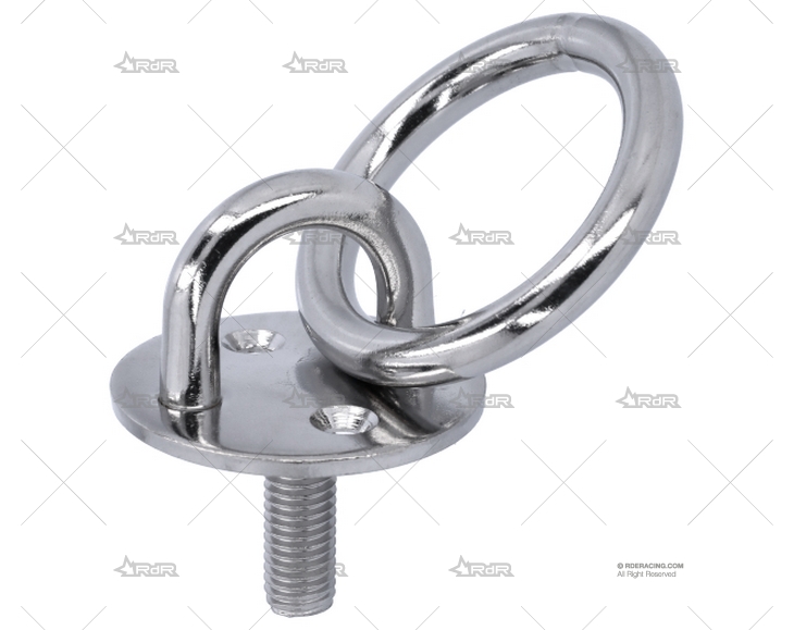 PLATINA REDONDA C/ANILLA INOX 304 SS M10