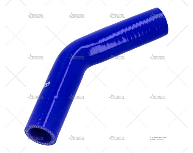 CODO SILICONA 45º 100X100mm 25mm AZUL XTREM