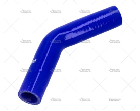 CODO SILICONA 45º 100X100mm 25mm AZUL XTREM