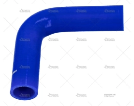 CODO SILICONA 90º 25mm AZUL XTREM