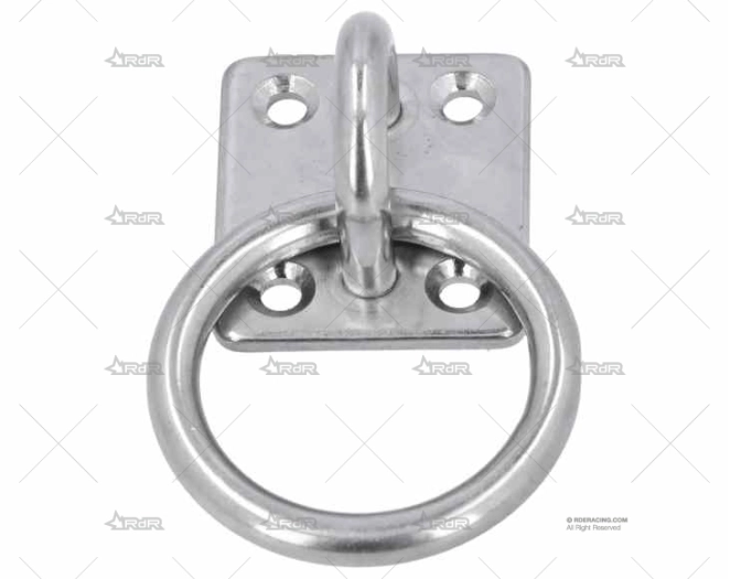 BASE CON ANILLA 6mm INOX