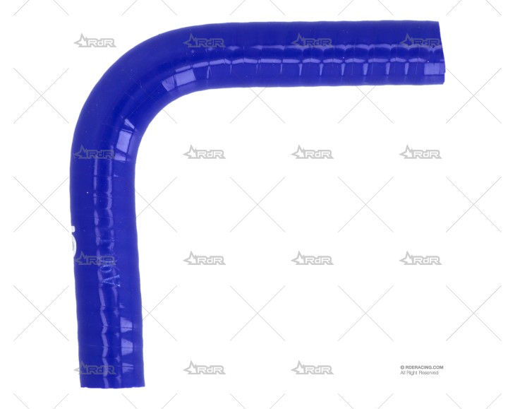 CODO SILICONA 90º INTERIOR 13MM AZUL XTREM