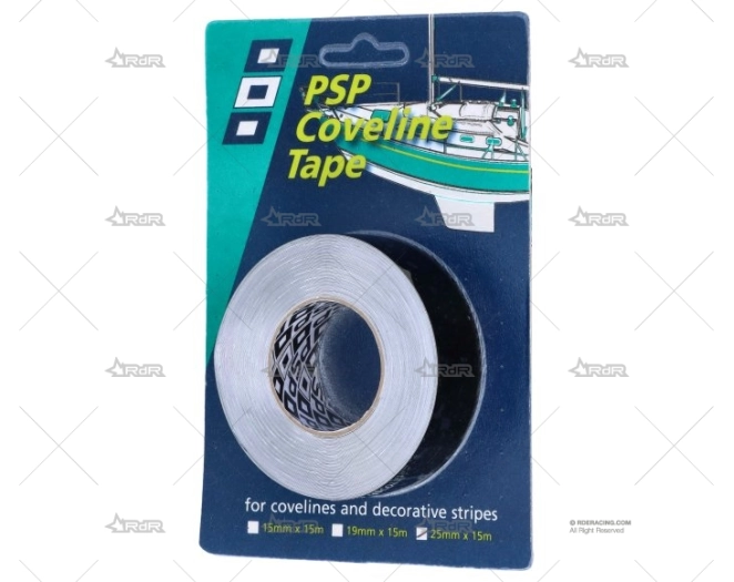 CINTA DECOR. COVELINE NEGRA     25mm 15m PSP TAPES