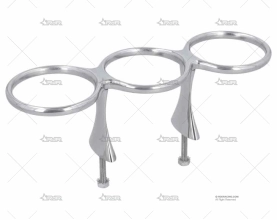 SOPORTE VASO X 3 INOX SS 316 CUBIERTA 82