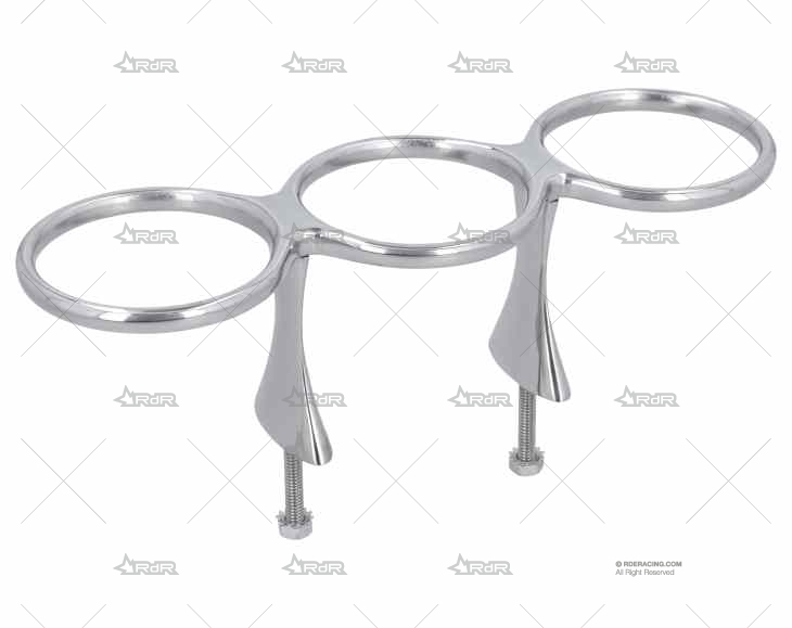 SOPORTE VASO X 3 INOX SS 316 CUBIERTA 82