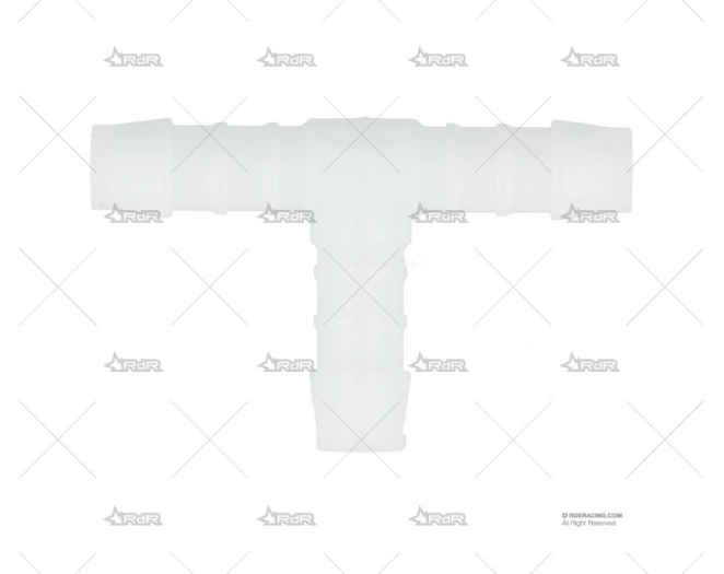 CONEXION EN T DE 5mm PLASTICO BLANCO QSP