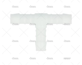 CONEXION EN T DE 5mm PLASTICO BLANCO QSP