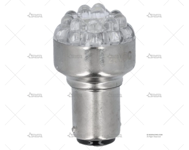 BOMBILLA BA15D  24V  2W LED BLANCA