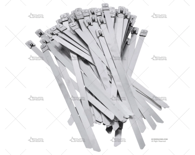 ABRAZADERA INOX W4 200mm X 7,9mm (100u)