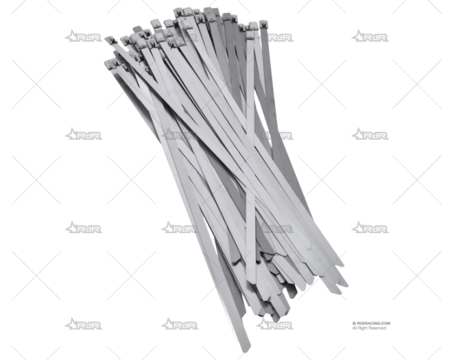 ABRAZADERA INOX W4 350mm X 7,9mm (100u)