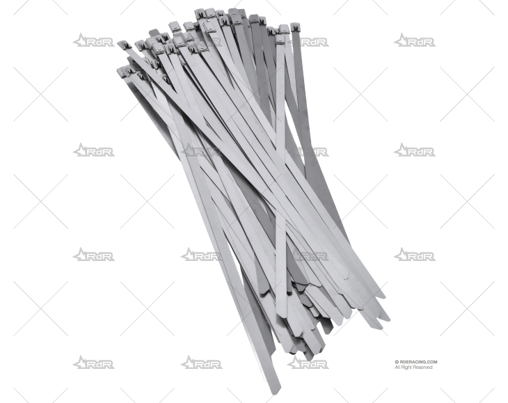 ABRAZADERA INOX W4 350mm X 7,9mm (100u)