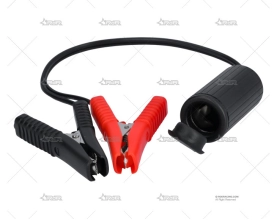 TOMA MECHERO 12V CON PINZAS