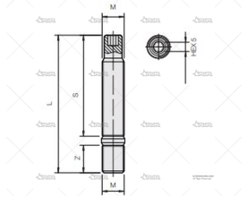 ESPARRAGO ALLEN 12x125 L 68 S.p BLK. BRAND R