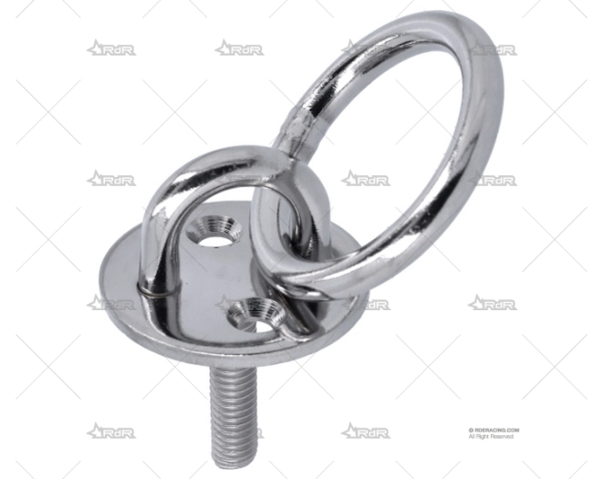 PLATINA REDONDA C/ANILLA INOX 304 SS M6