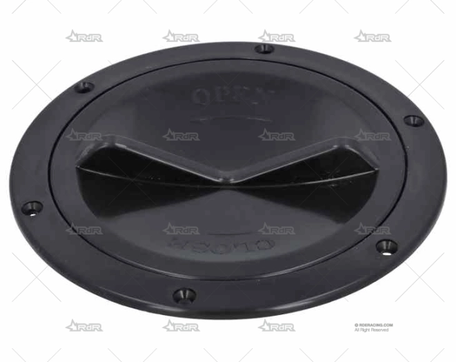 TAPA REGISTRO APERTURA FACIL NEGRO 127mm