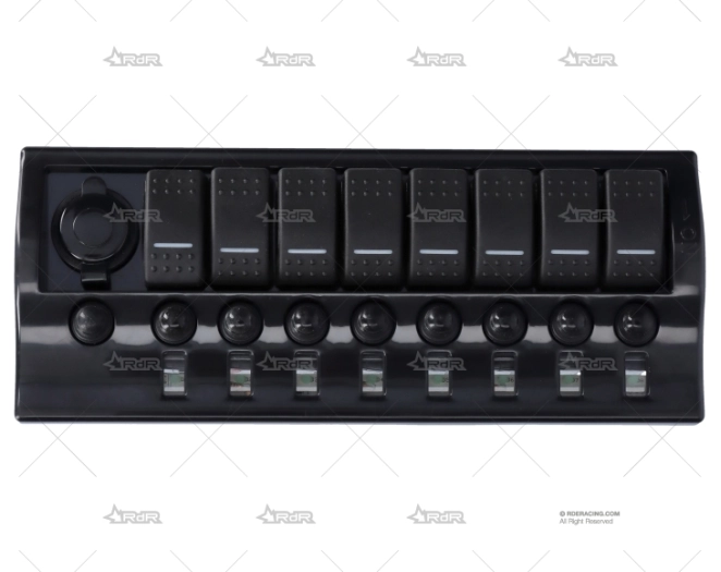 PANEL INTERRUPTOR 9 C/MAGNOTERMICO 12V