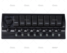 PANEL INTERRUPTOR 9 C/MAGNOTERMICO 12V