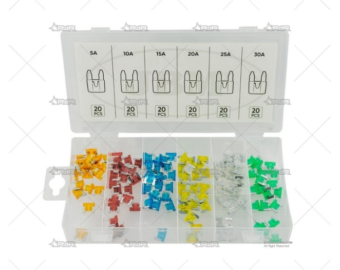 ESTUCHE DE MINI FUSIBLES 120 PCS JBM
