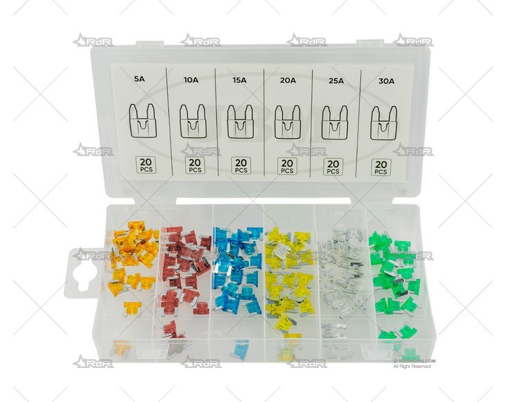 ESTUCHE DE MINI FUSIBLES 120 PCS JBM
