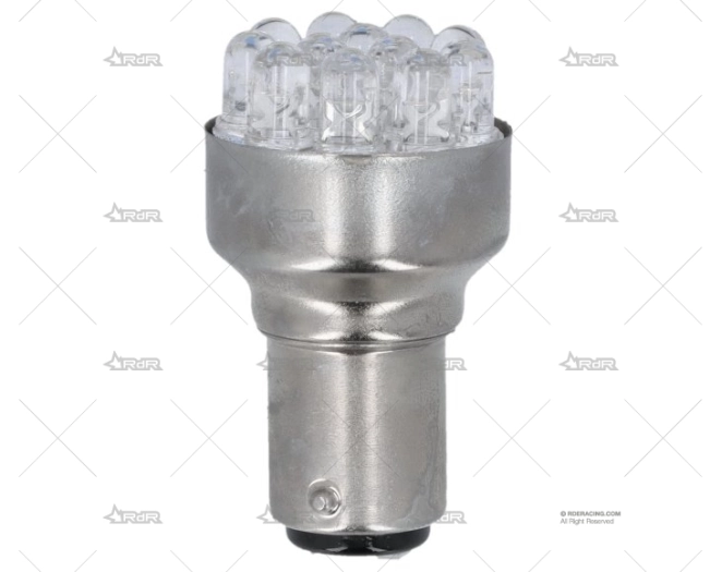 BOMBILLA BA15D  12V  2W LED BLANCA