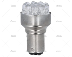 BOMBILLA BA15D  12V  2W LED BLANCA