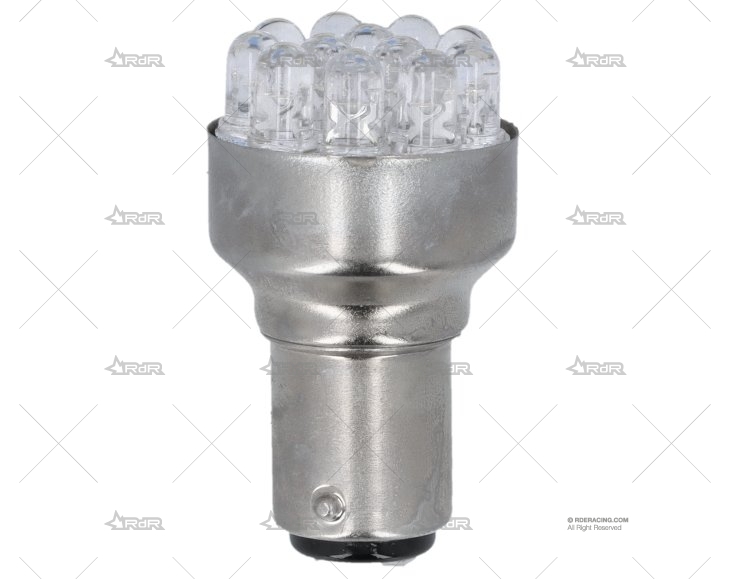 BOMBILLA BA15D  12V  2W LED BLANCA