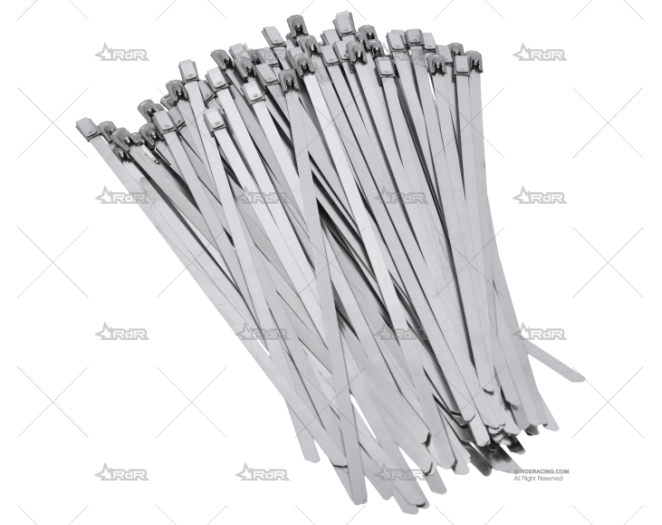 ABRAZADERA INOX W4 200mm X 4,6mm (100u)