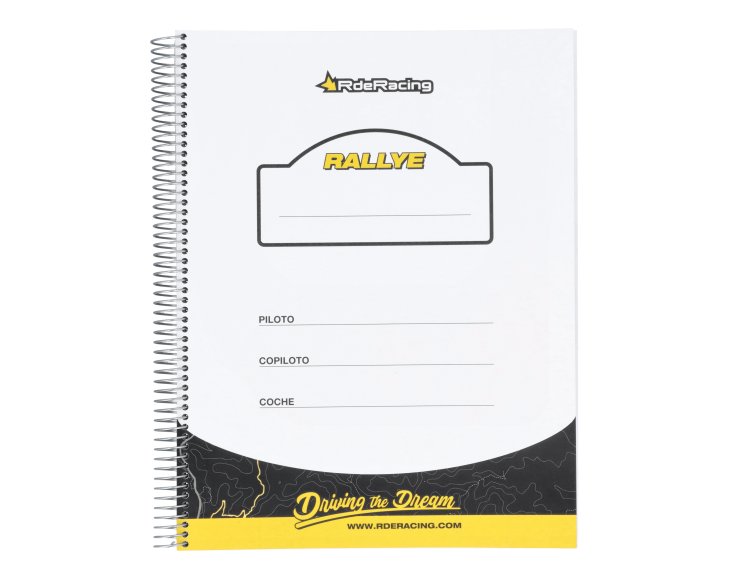 LIBRETA DE NOTAS PARA COPILOTO R DE RACING